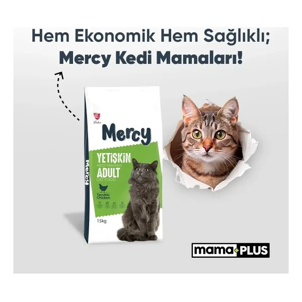 Mercy Tavuklu 15 kg 2'li Paket Yetişkin Kedi Maması - Görsel 9
