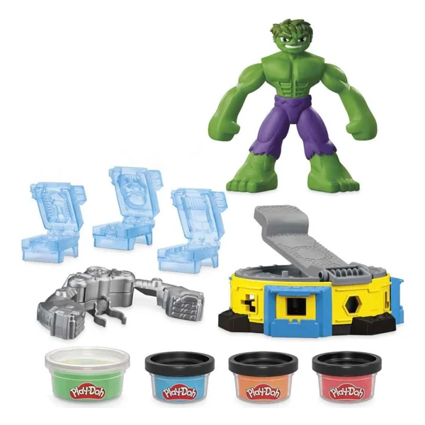 Play-Doh Marvel Hulk Smash & Squish Oyun Hamuru Seti F9826 - Görsel 3