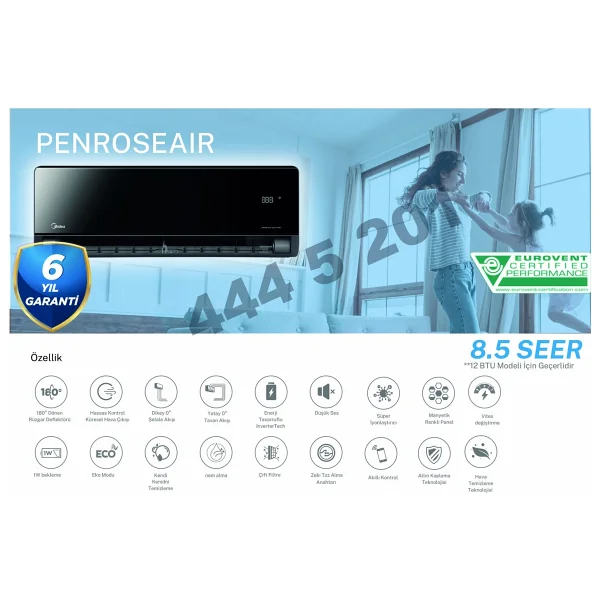 Midea Penrose Air MSXTBU-18HRFN8-QRD6GW 18000 Btu Duvar Tipi Klima - Yok - Görsel 4