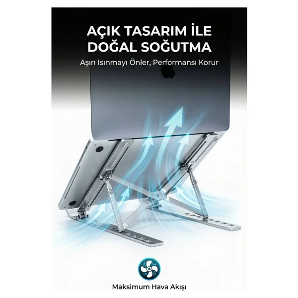 4Berry 4BH31G 17" Gri Laptop Standı - Görsel 4