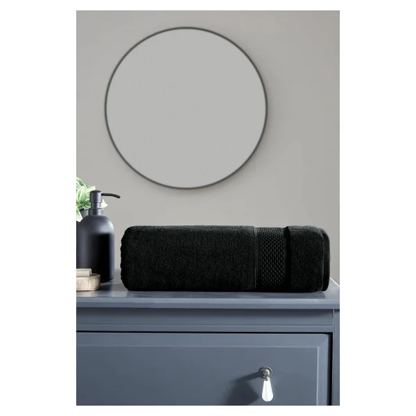 Özdilek Colored Banyo Havlusu 90X150 cm - SİYAH - Siyah - Görsel 4