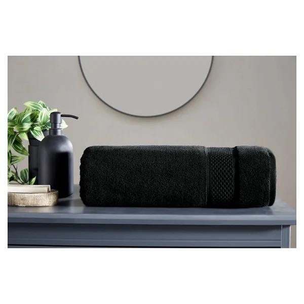 Özdilek Colored Banyo Havlusu 90X150 cm - SİYAH - Siyah - Görsel 2