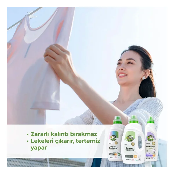 Just Green Organic Çamaşır Temizleyici 30 Yıkama 1.5 lt - Görsel 8