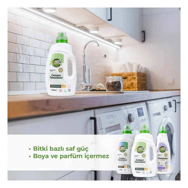 Just Green Organic Çamaşır Temizleyici 30 Yıkama 1.5 lt - Görsel 9