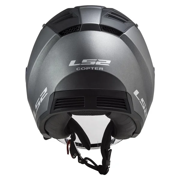 LS2 Copter 2 Mat Titanium Açık Motor Kaskı - Görsel 4