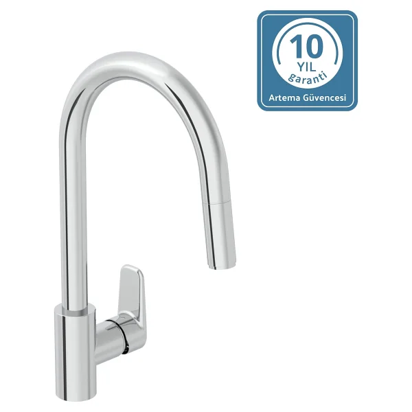 Artema Shift T20 A43678 Krom Pull-Down Mutfak Bataryası - Görsel 7