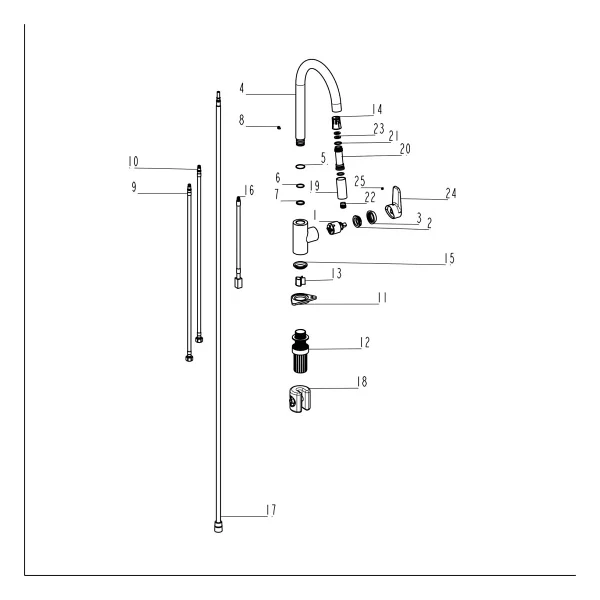 Artema Shift T20 A43678 Krom Pull-Down Mutfak Bataryası - Görsel 4