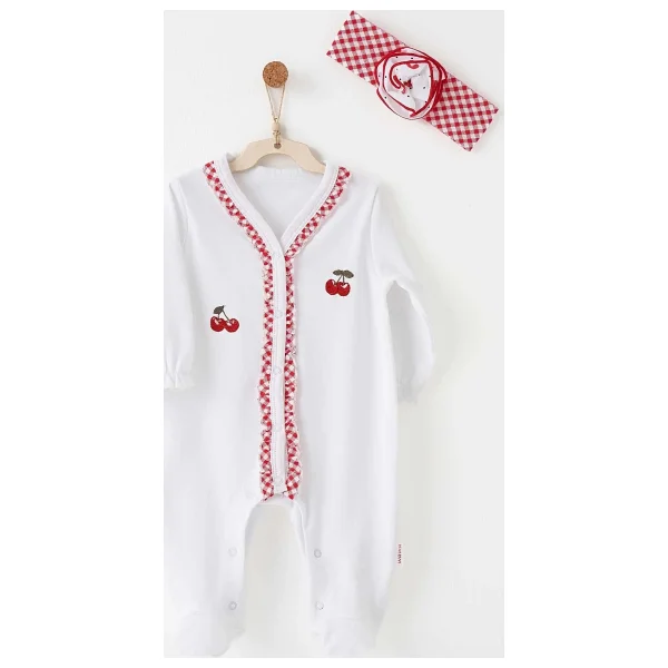 AndyWawa Cherry Chatty AC26686 Kız Bebek Tulum Takımı - Görsel 4