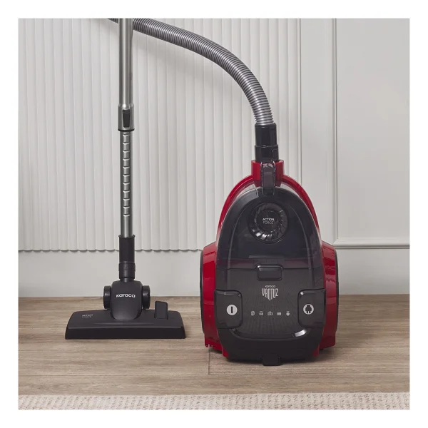 Karaca Vantuz Action Force X10 899 W Kırmızı Toz Torbasız Elektrikli Süpürge - Görsel 2