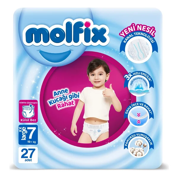 Molfix 7 Numara XX Large 27'li Külot Bez - Görsel 3