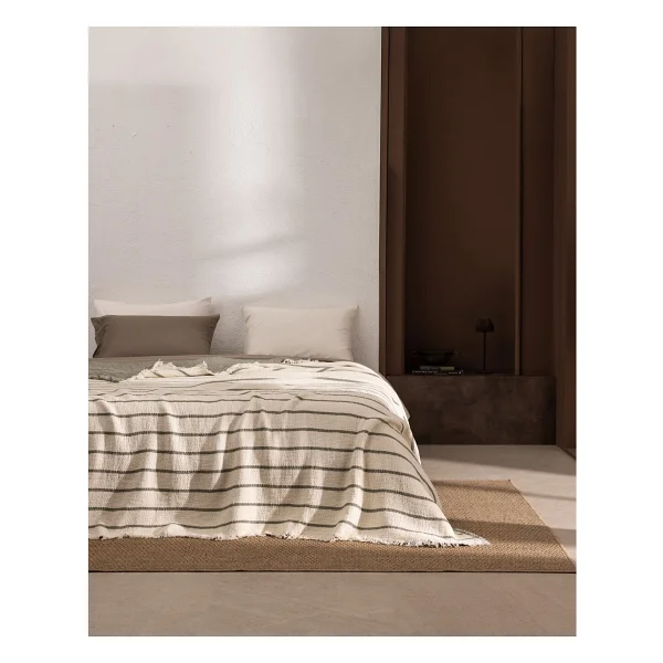 Madame Coco Orvanel Çift Kişilik %100 Pamuk Yatak Örtüsü - Bej - 230 x 250 cm - Görsel 7