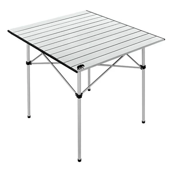 Kamp Ayısı XL 72x70 cm Gri Alüminyum Katlanır Kamp Masası - Görsel 9