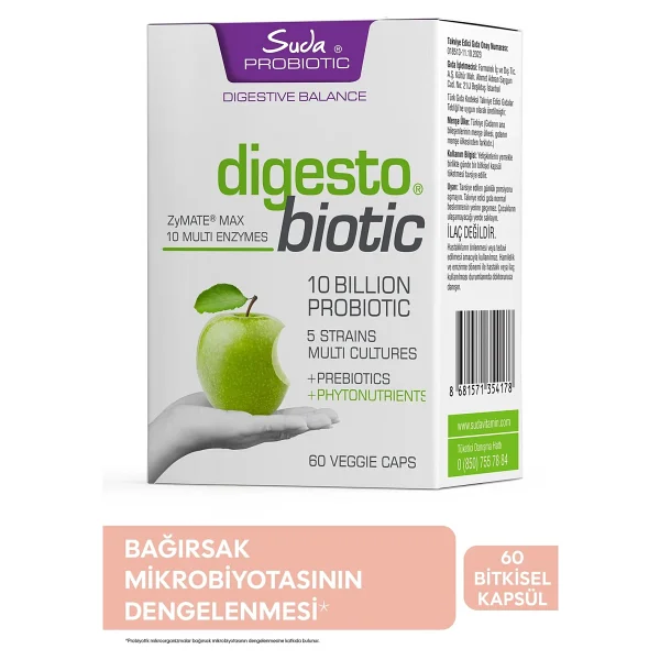 Suda Probiotic Digestobiotic 60 Kapsül - Görsel 2