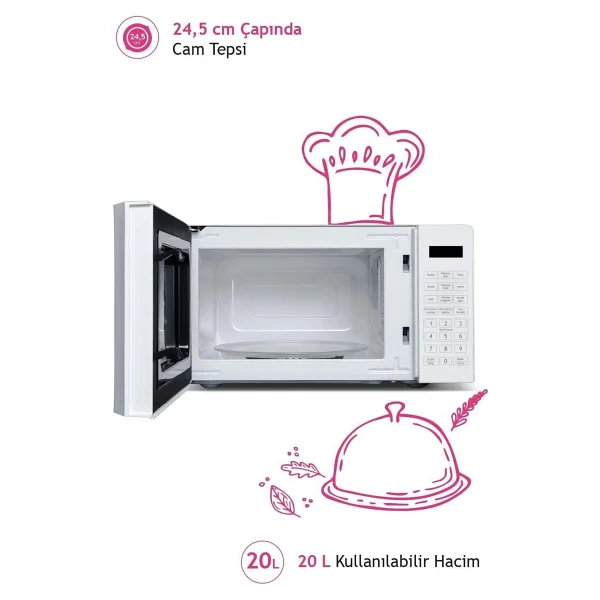 Altus Almd 20 Lt Mikrodalga Fırın 0,32 Litre Mekanik Kontrol Özelliği ile Kullanışlı - Görsel 2