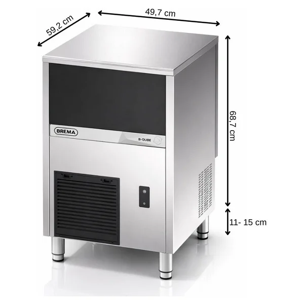 Brema CB 416 A HC B-QUBE Hazneli Ticari Küp Buz Makinesi - Görsel 3