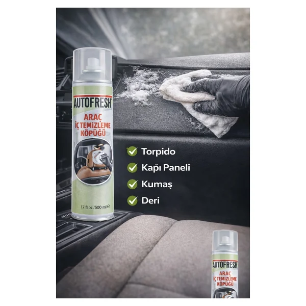 Autofresh Köpük Araç İçi Temizleyici 500 ml - Görsel 4
