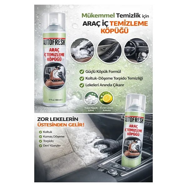 Autofresh Köpük Araç İçi Temizleyici 500 ml - Görsel 5