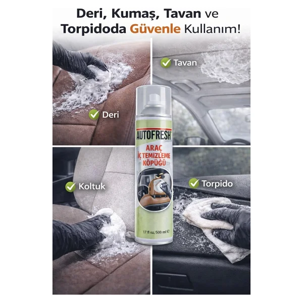 Autofresh Köpük Araç İçi Temizleyici 500 ml - Görsel 6