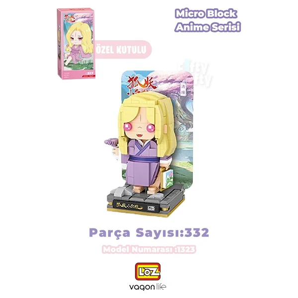 Loz Micro Anime Figür LZ1323 332 Parça Blok Oyuncak - Görsel 2