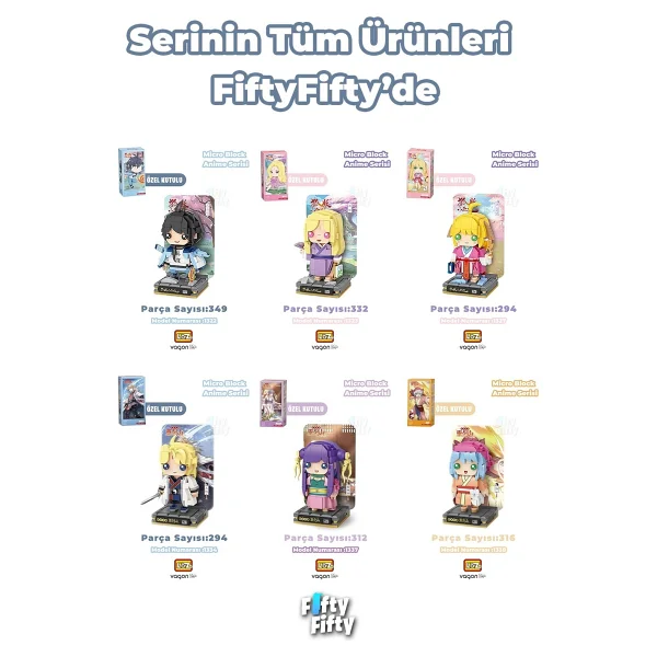 Loz Micro Anime Figür LZ1323 332 Parça Blok Oyuncak - Görsel 5