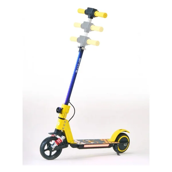SIMATE YENİ Elektrikli Çocuk Scooter 130W 3 Kademe Hız Ayarlanabilir Gidon Uzun Menzil Koruma Seti Hediye 2026 - Sarı - Görsel 3