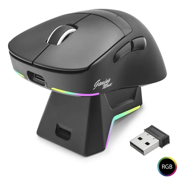 Skygo Kablosuz Gaming Rgb Mouse Şarj Standlı - Siyah MF1216B - Görsel 2