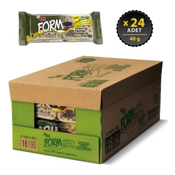 Eti Form Mahlepli Çiyalı ve Çörek Otlu Kepekli Bisküvi 24x40 gr - Görsel 5