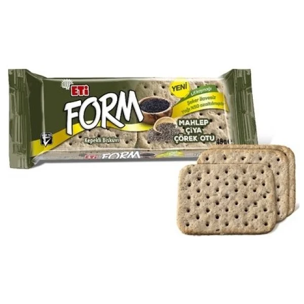 Eti Form Mahlepli Çiyalı ve Çörek Otlu Kepekli Bisküvi 24x40 gr - Görsel 6