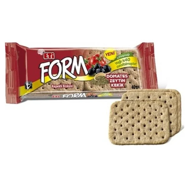 Eti Form Domatesli Zeytinli ve Kekikli Kepekli Bisküvi 24x40 gr - Görsel 9