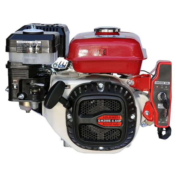 GoldMoto GM200E 6.5 Hp Marşlı Krank Mili Kamalı Benzinli Motor - Görsel 5