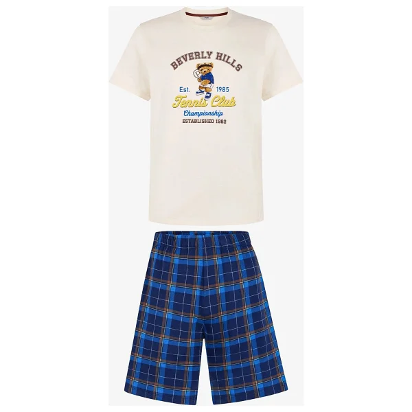 Penti Erkek Renkli Sunset Serve Şortlu Pijama Takımı - Çok Renkli - Görsel 5