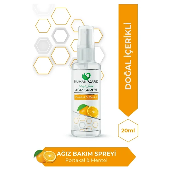 Human Care Ağız Spreyi - Portakal & Mentol - Doğal Içerikli Ağız Kokusu Önleyici - Görsel 6