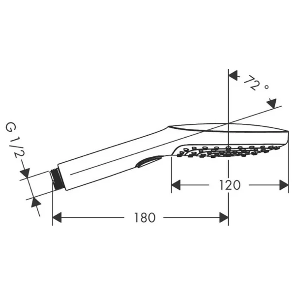 Hansgrohe Raindance Select E 120 3 Jet Krom El Duşu - Görsel 4