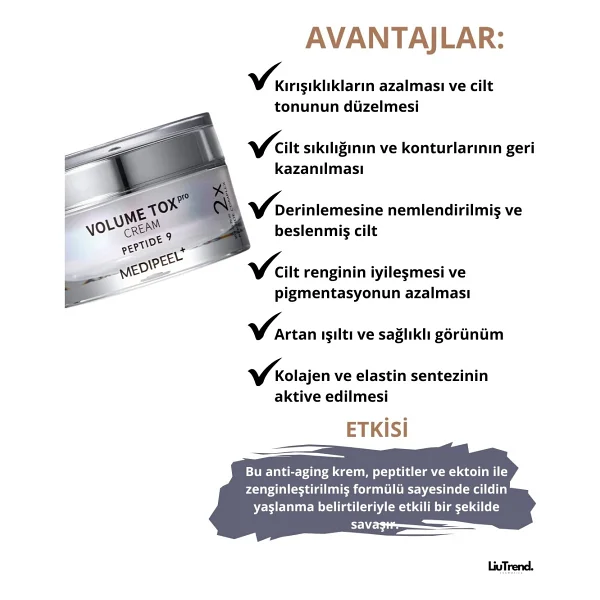 MEDIPEEL Peptide 9 Volume Tox Pro Yenileyici 50 ml Yaşlanma Karşıtı Krem - Görsel 4