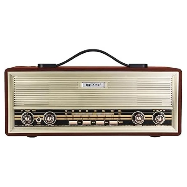 Midi Boy Retro Radyo Bluetooth Destekli Taşınabilir Radyo - Fm/am/sw Frekans, Usb/tf Kart Girişli, 2X8W Hoparlör, Şarjlı ve Kablolu Kullanım 35CM x 14CM PX-630BT - Siyah - Görsel 2