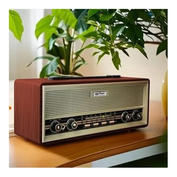 Midi Boy Retro Radyo Bluetooth Destekli Taşınabilir Radyo - Fm/am/sw Frekans, Usb/tf Kart Girişli, 2X8W Hoparlör, Şarjlı ve Kablolu Kullanım 35CM x 14CM PX-630BT - Siyah - Görsel 4