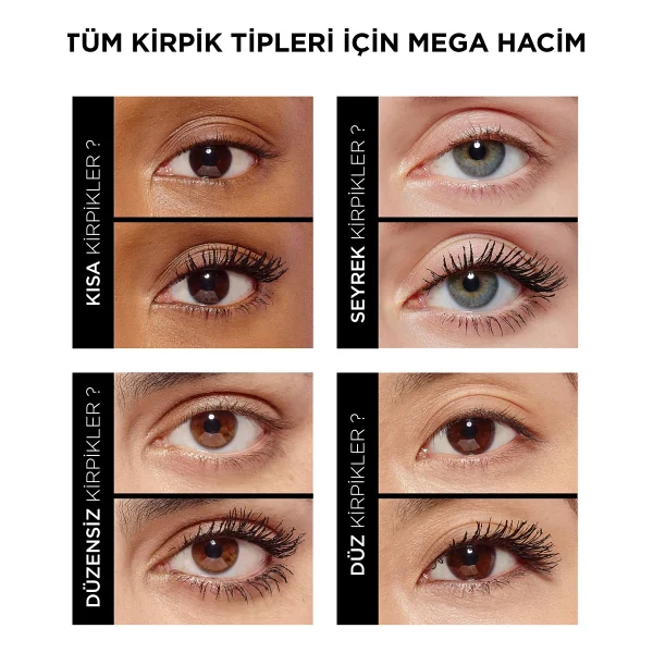 L'Oreal Paris Air Volume Mega Hacim Veren Siyah Maskara - Görsel 10