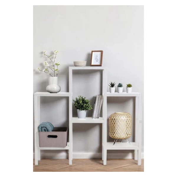Trend Maison Dekoratif Plastik Çok Amaçlı Banyo Düzenleyici-saksılık-kitaplık-çiçeklik 6 Katlı Beyaz - Görsel 2