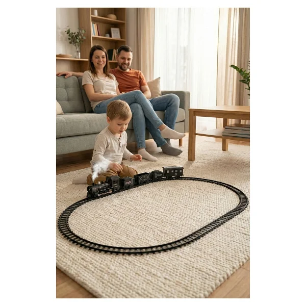 Rozitoys Işıklı ve Sesli Buharlı Tren Set 15 Parça - 75 cm - Görsel 6