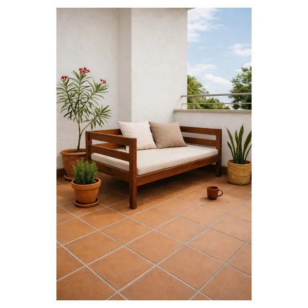 Pinoxi Ahşap Sedir Kanepe 80X180 cm (Iç Ölçü) Mindersiz Doğal Ceviz Renk Masif Ahşap - Kahverengi - Görsel 4