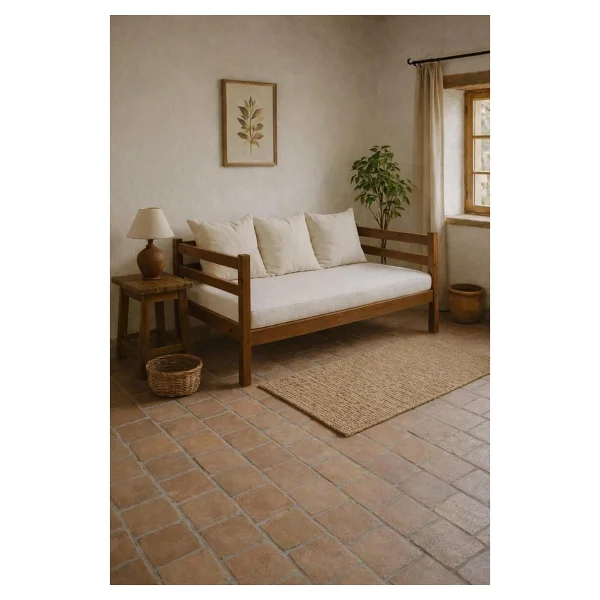 Pinoxi Ahşap Sedir Kanepe 80X180 cm (Iç Ölçü) Mindersiz Doğal Ceviz Renk Masif Ahşap - Kahverengi - Görsel 5