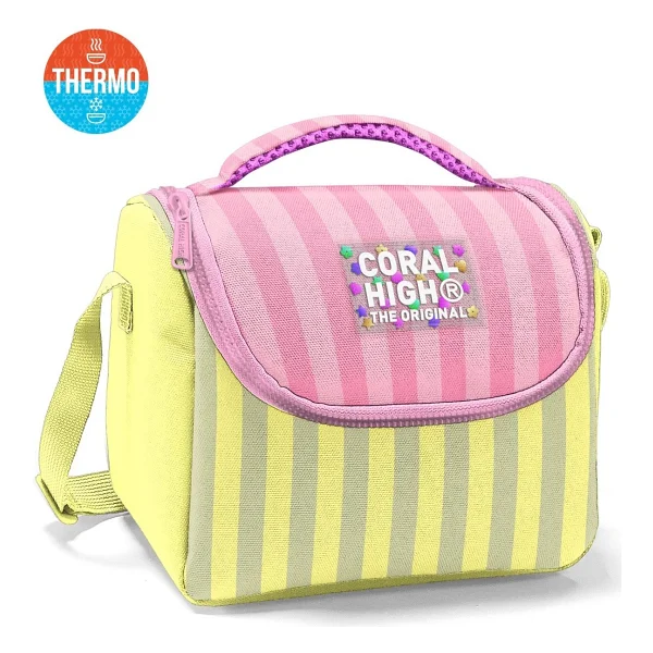 Coral High 37123 Çizgi Desenli Termoslu Beslenme Çantası - Görsel 2