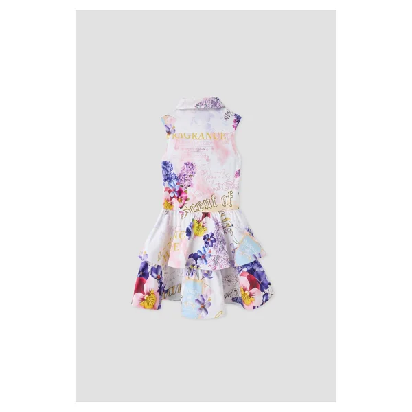 Lia Lea Bg Store Kız Çocuk Desenli Elbise - Görsel 9