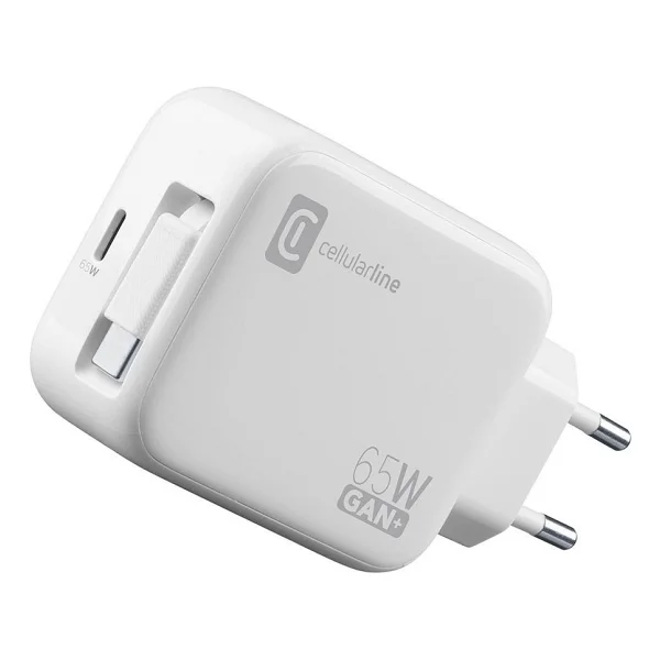Cellularline Retractable GaN 65 W Type-C Kablolu Hızlı Şarj Aleti - Görsel 4
