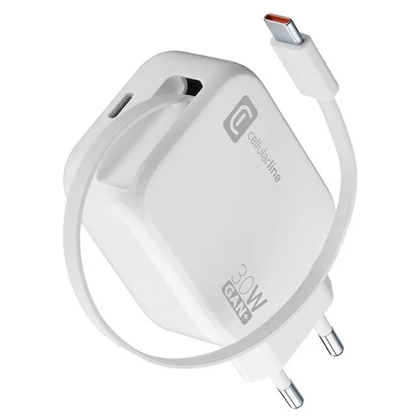 Cellularline 30 W Type-C Kablolu Hızlı Şarj Adaptörü - Görsel 6