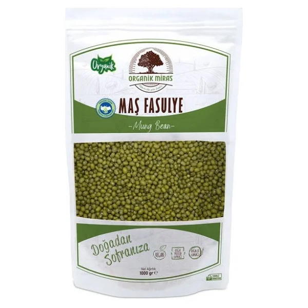 Organik Miras Maş Fasulye 1 kg - Görsel 3