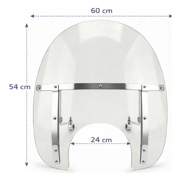 MOTOANL Motosiklet Chopper Ön Siperlik Camı Avrupa Model 4mm Kalınlıkta Chopper Modele Uyumlu Motor Ön Camı - Görsel 2