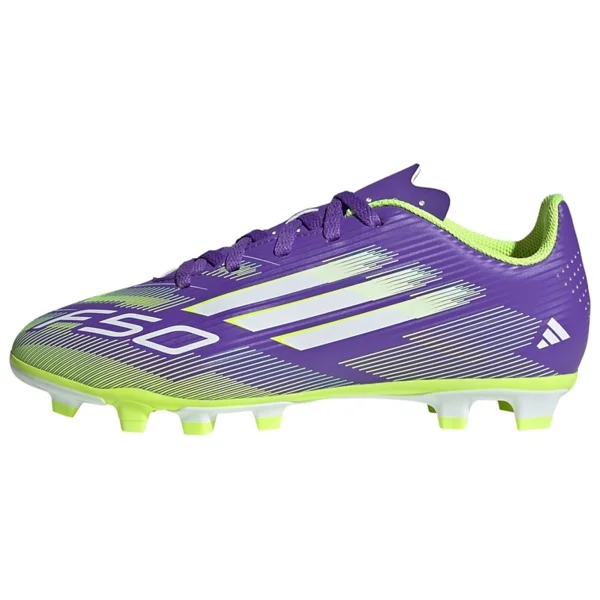 Adidas F50 Club FG/MG JI0030 Mor-Beyaz Çocuk Krampon - Görsel 6