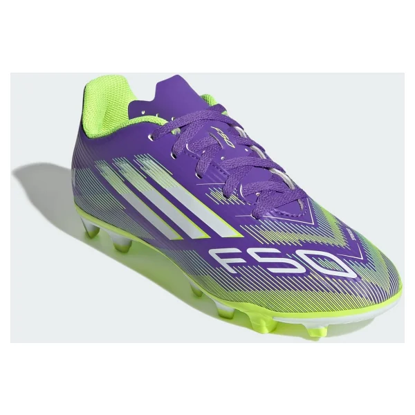 Adidas F50 Club FG/MG JI0030 Mor-Beyaz Çocuk Krampon - Görsel 2