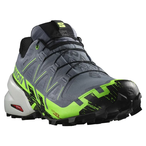 Salomon Speedcross 6 Gore-Tex L47301900 Gri-Yeşil Erkek Koşu Ayakkabısı - Görsel 3